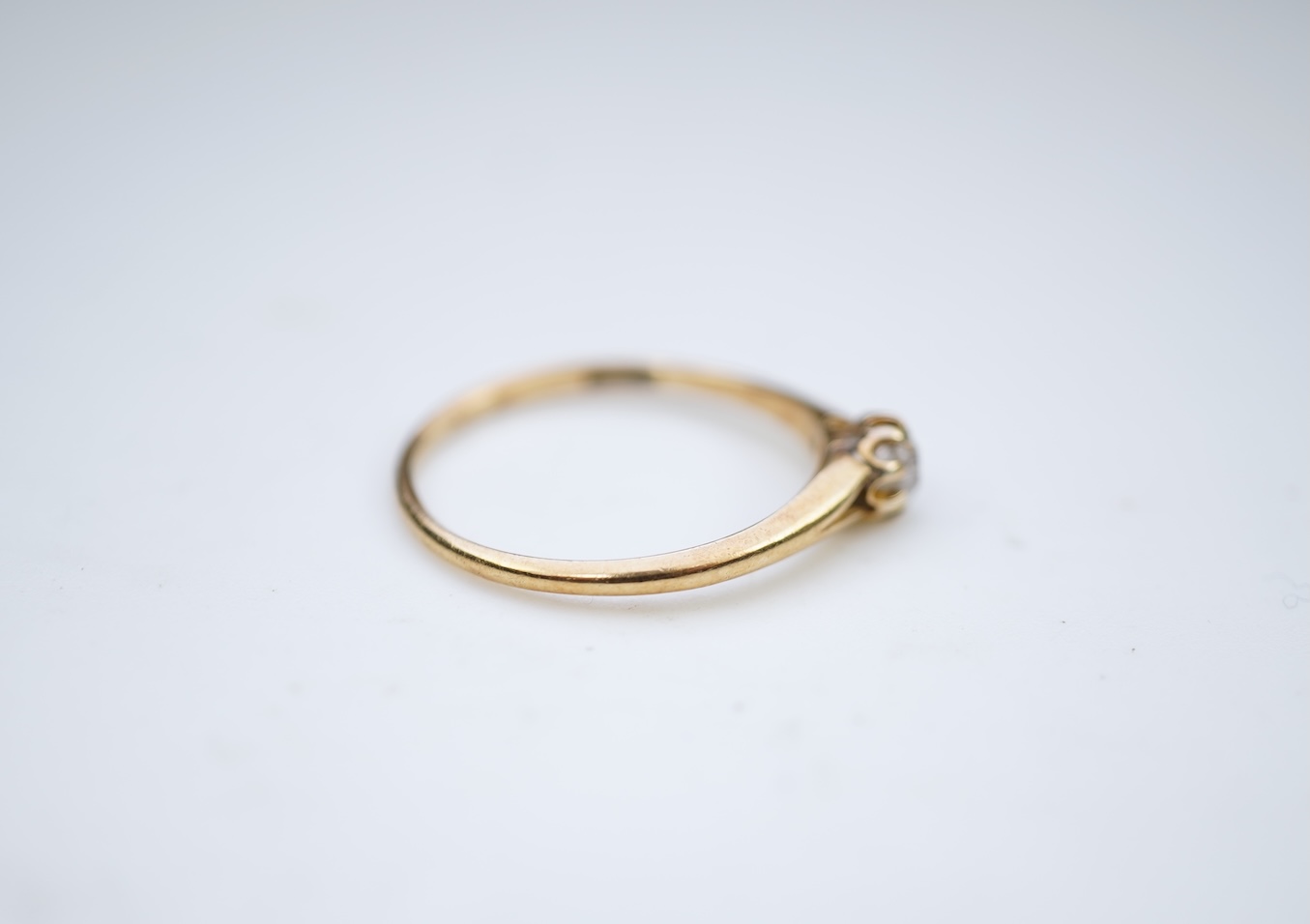 A small gold and diamond ring, 19th century